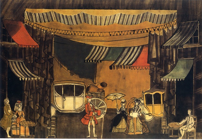Original sketch design of Manon Act 1 ©Nicholas Georgiadis Estate