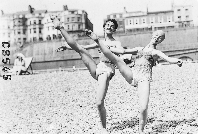 Kenneth and friend on Brighton beach