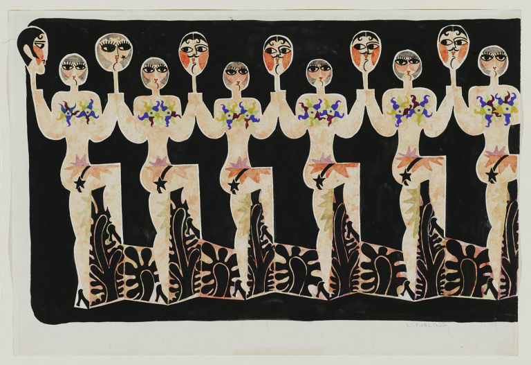 ©Ian Spurling Costume design for Corps de Ballet of Seven Deadly Sins 1961