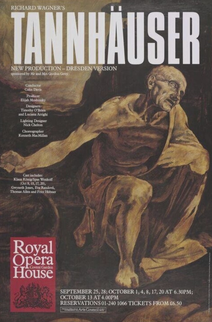 Royal Opera House poster for Tannhäuser.